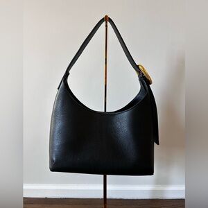 Madewell structural buckle shoulder bag - black leather